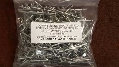 1kg 50mm Galvanised Nails