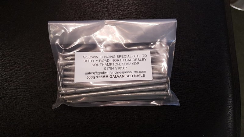 500g 125mm Galvanised Nails