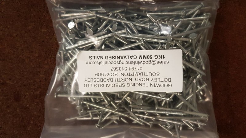 1kg 75mm Galvanised Nails