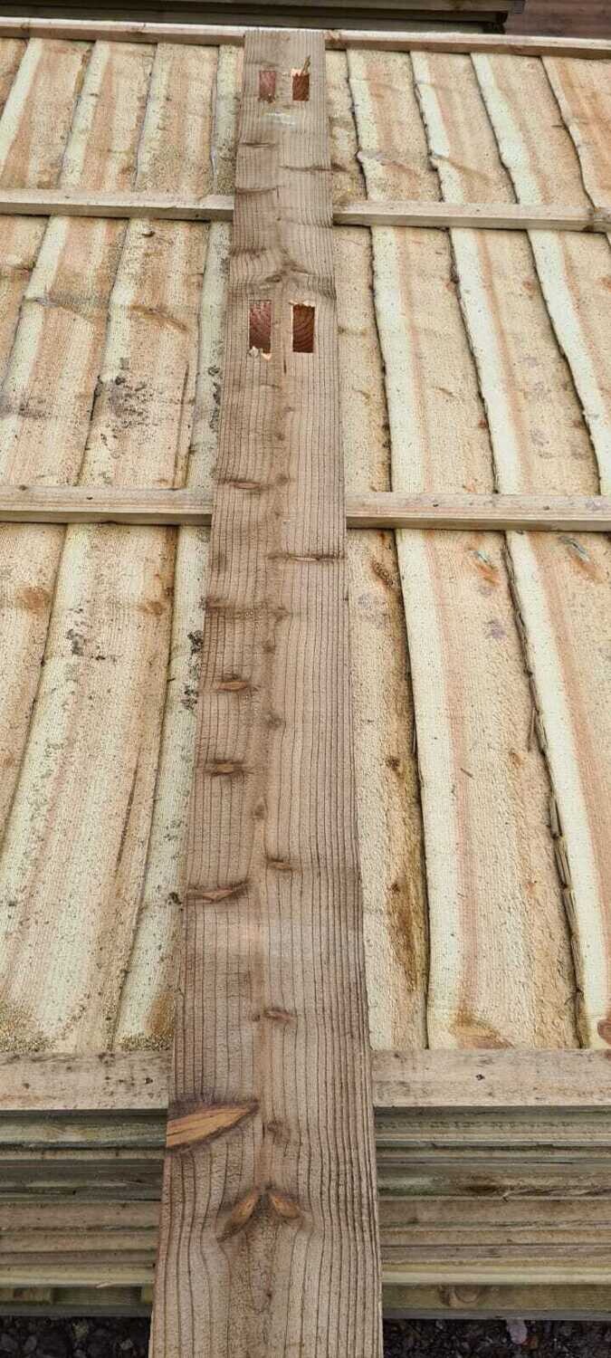 Morticed post for Cleft chestnut Post & Rail