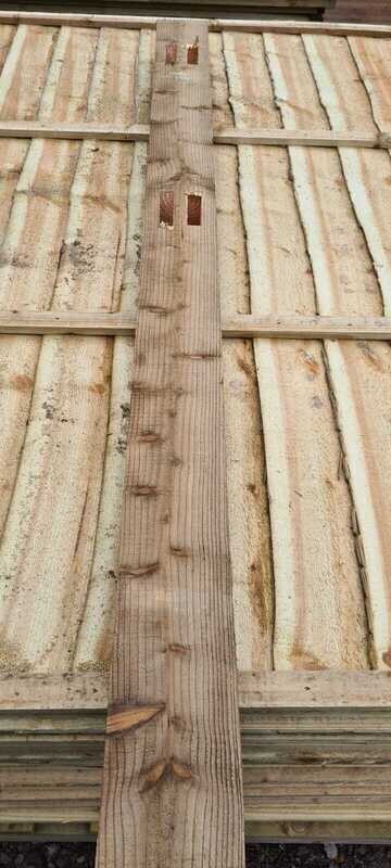 Morticed post for Cleft chestnut Post & Rail