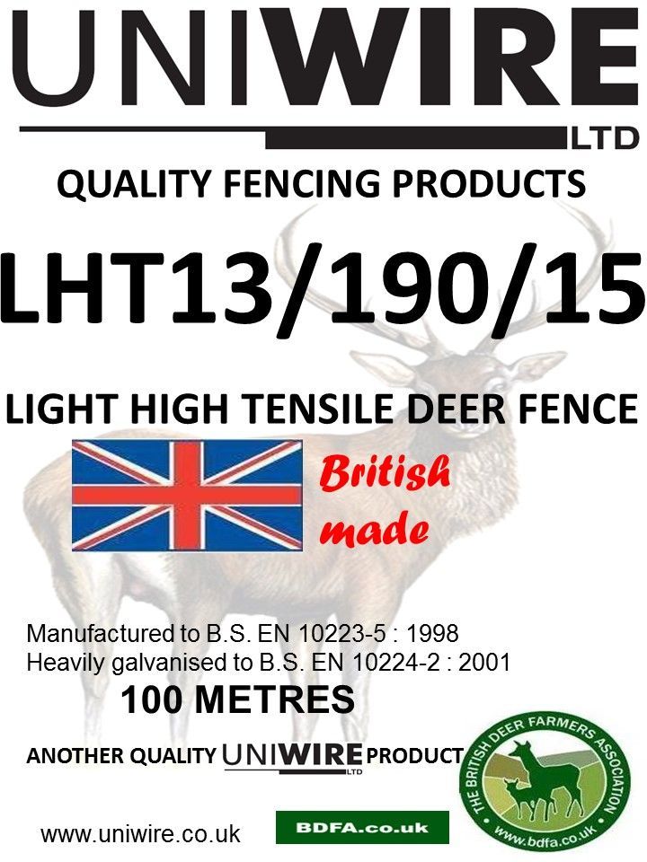 LHT13/190/15 DEER FENCING - 100m ROLL LHT13/190/15 DEER FENCING - 100m ROLL