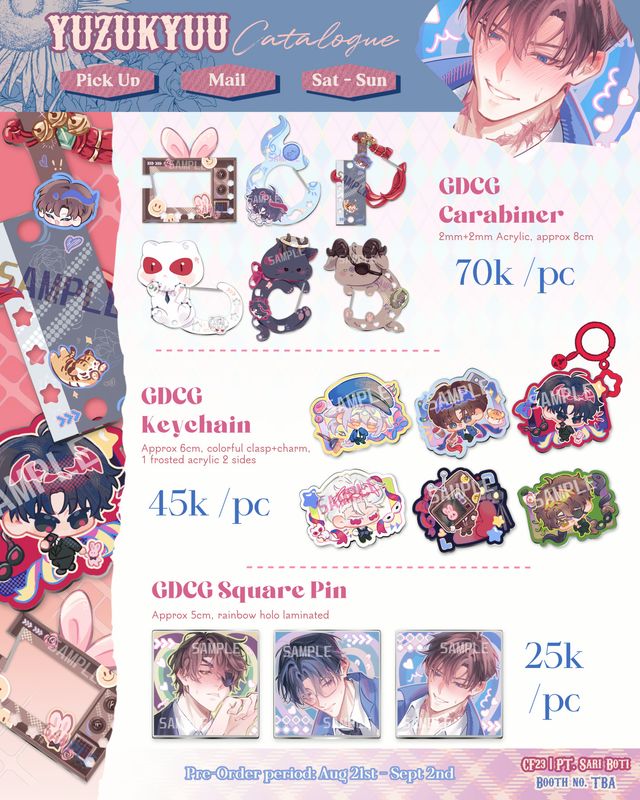 [FANMERCH] [#CF23] GSGW / GDCG, Eoshinki, ORV, HSR, Arknights, etc by @Yuzukyuu