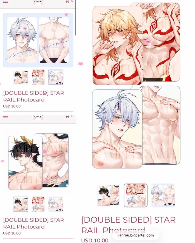 [FANMERCH] Genshin, HSR, LaDS, GSGW / GDCG, ORV, ZZZ, ALNST, BL Fanmerchs by @rourouki