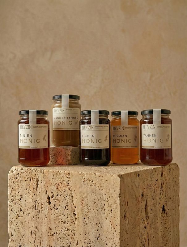 HONIG-SET: Die komplette EV ZIN Kollektion (5 x 450 g) Geschenkset