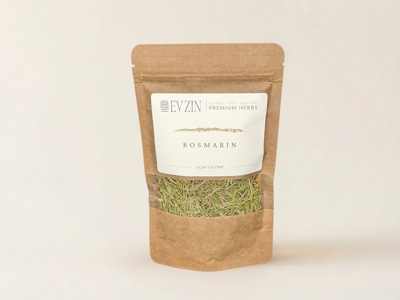 EV ZIN - Rosmarin vom Olymp (Rosmarinus officinalis) – Handgeerntete Blätter in reinster Natur