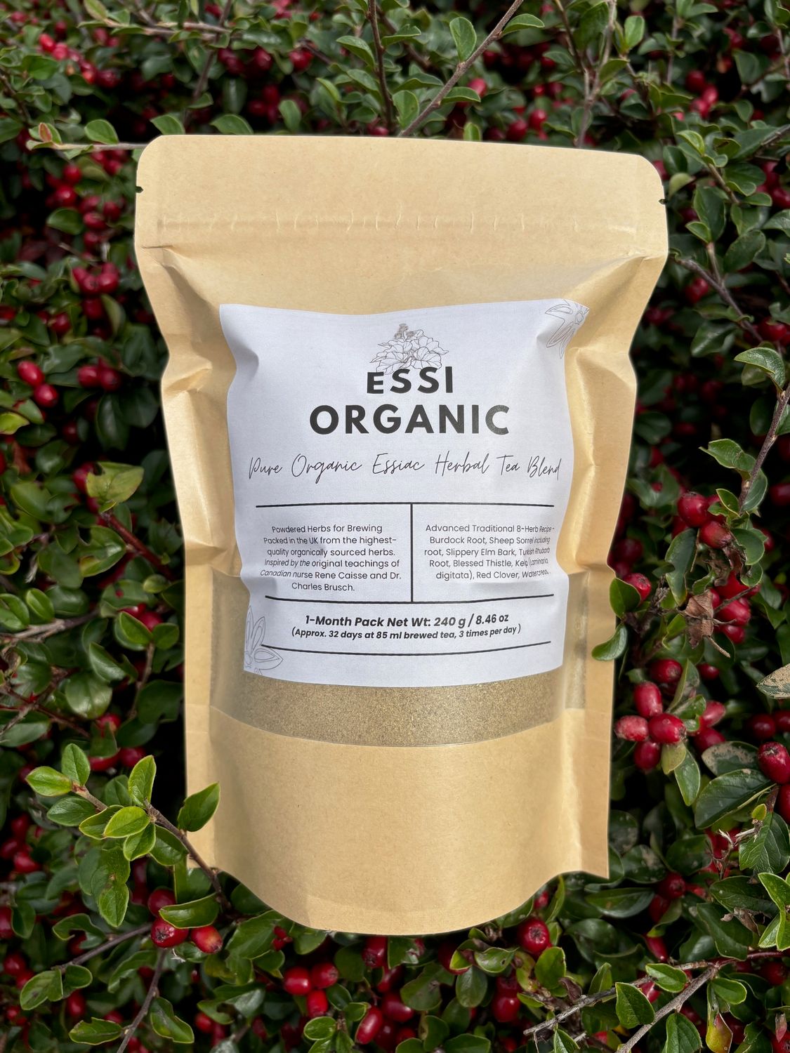 ​Essi-Organic – Genuine 8-Herb Essiac Tea | 1 Month Pack Based on Health Improvement Dosage