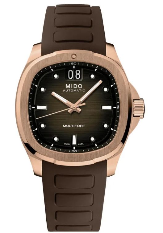 Mido Multifort TV Big Date RoseGold/Brown