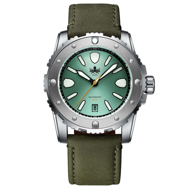 PHOIBOS GREAT WALL 300M Diver Watch Green Limited Edition