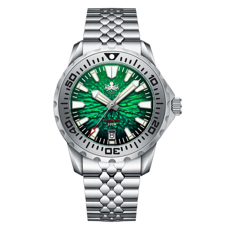 PHOIBOS KRAKEN 200M Diver Watch Tropic Green