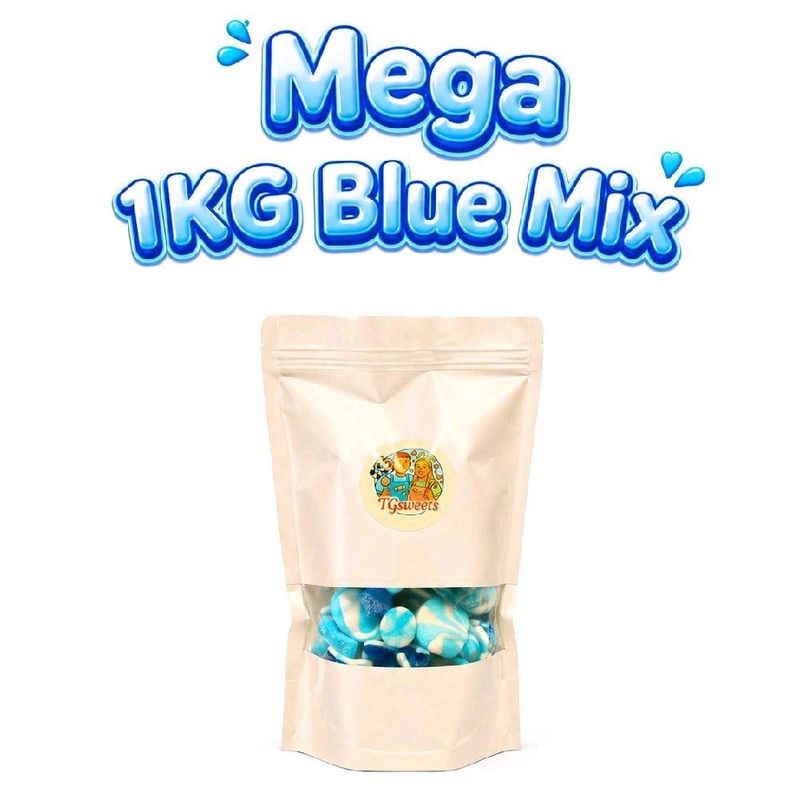 1kg Blue Sweet Mix in a Resealable Bag