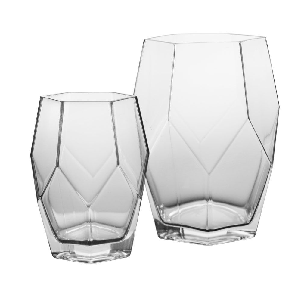 H- 8"        D- 6” GEOMETRIC CANDLE HOLDER