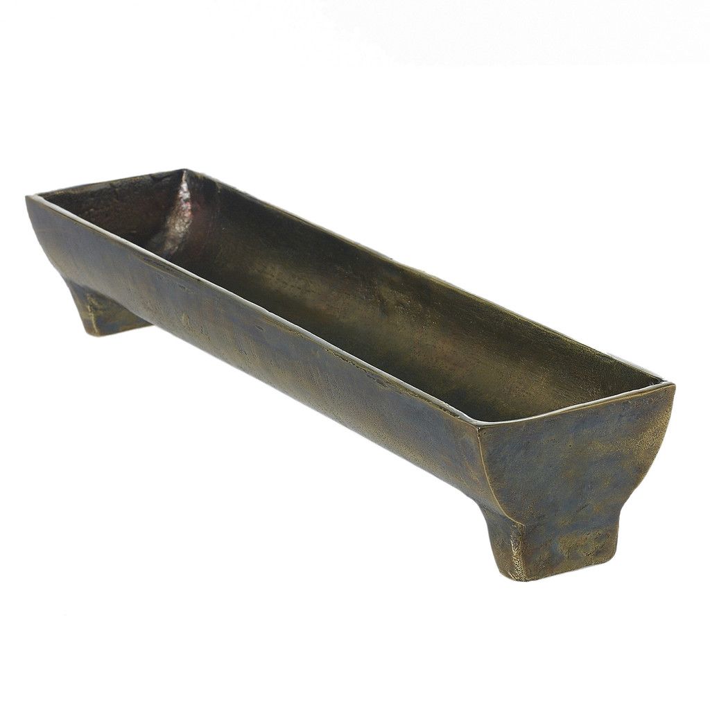 17.5"x 4"x 3" Black Metal EDISON TRAY