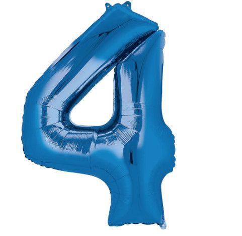 NUMBER ‘4’ BLUE 34” reg $3.99
