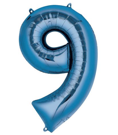 NUMBER ‘9’ BLUE 34”