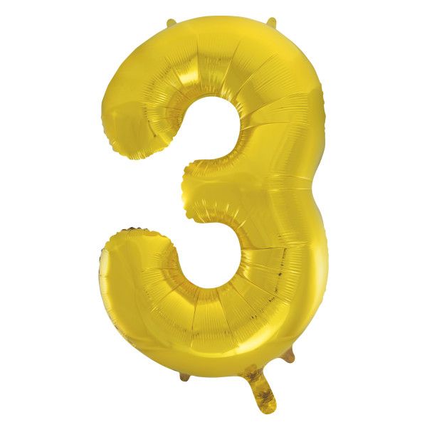 #3 40” GOLD FOIL BALLOONS MYLAR, reg $3.99