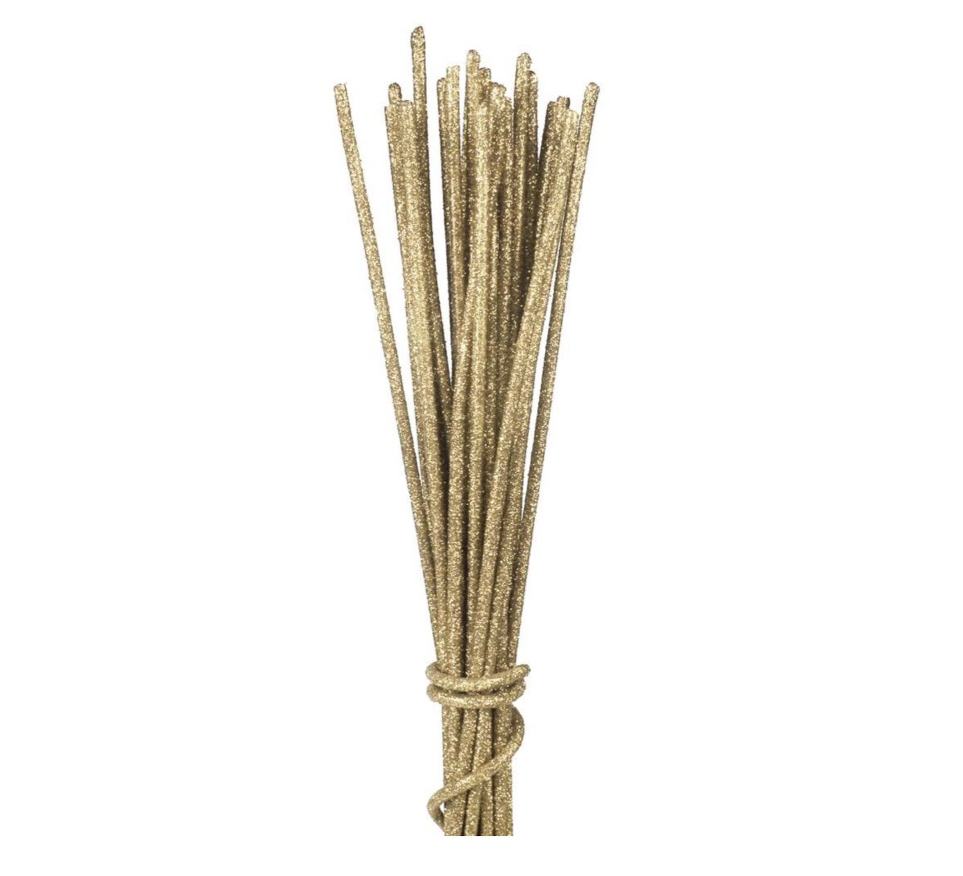 3’ X 4MM GLITZY STICKS, GOLD, 24 PCS