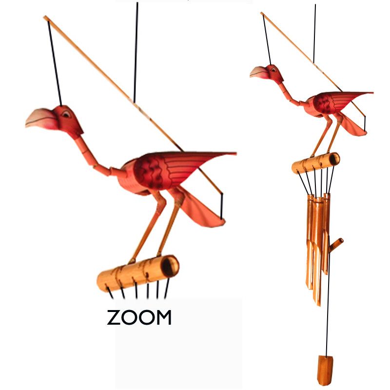 31’’ CARVED FLAMINGO WIND CHIME reg $19.99