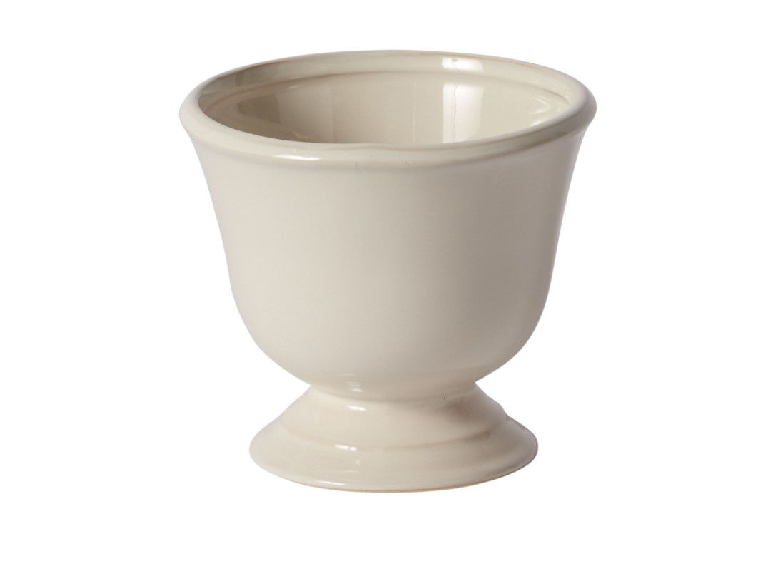 5.5”H X 6” WHITE CERAMIC CARA COMPOTE (AD)