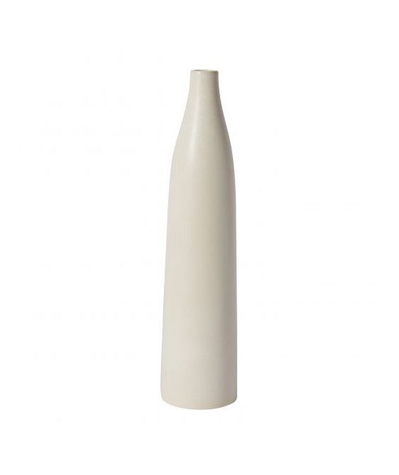 19”h x 4.5” IVORY CERAMIC COMMON VASE (AD)