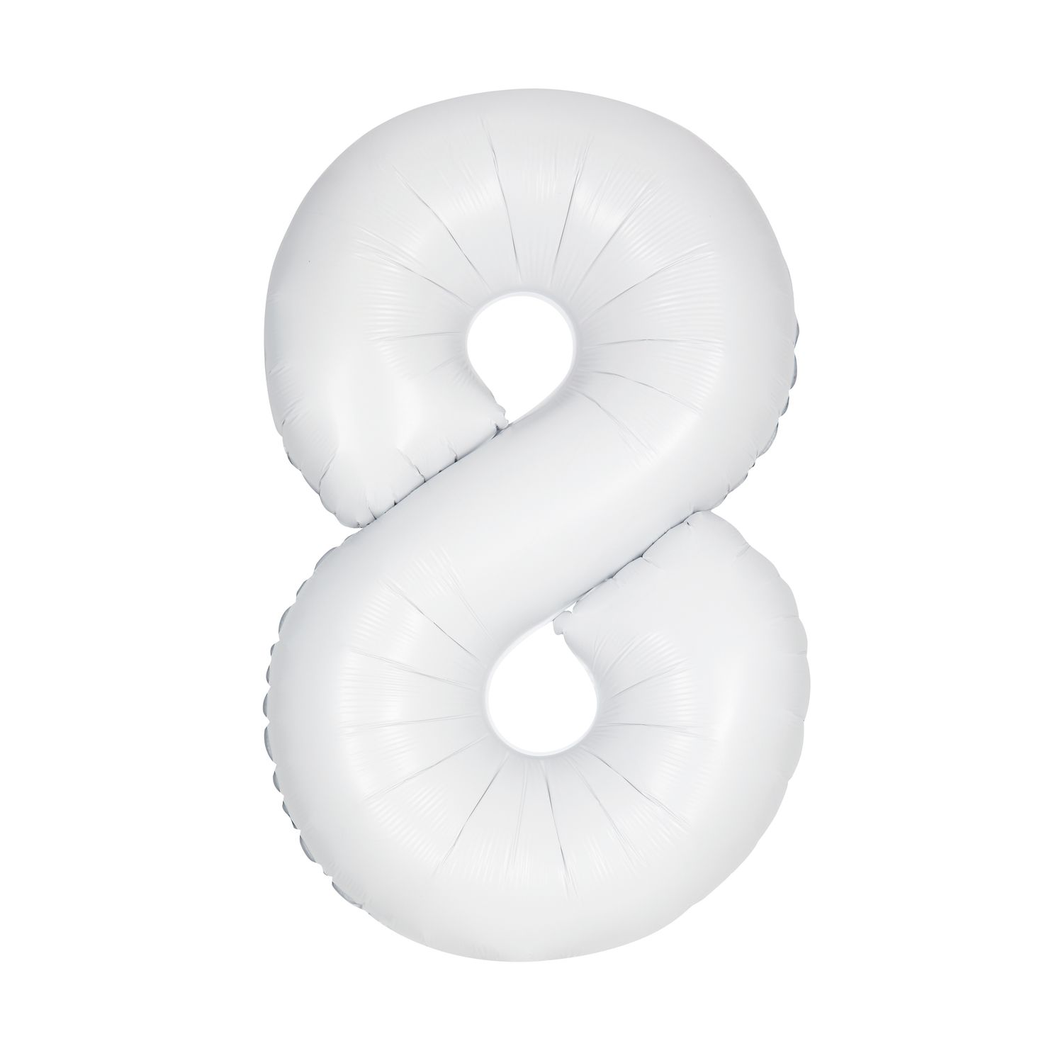 34" WHITE FOIL BALLOON NUMBER-8