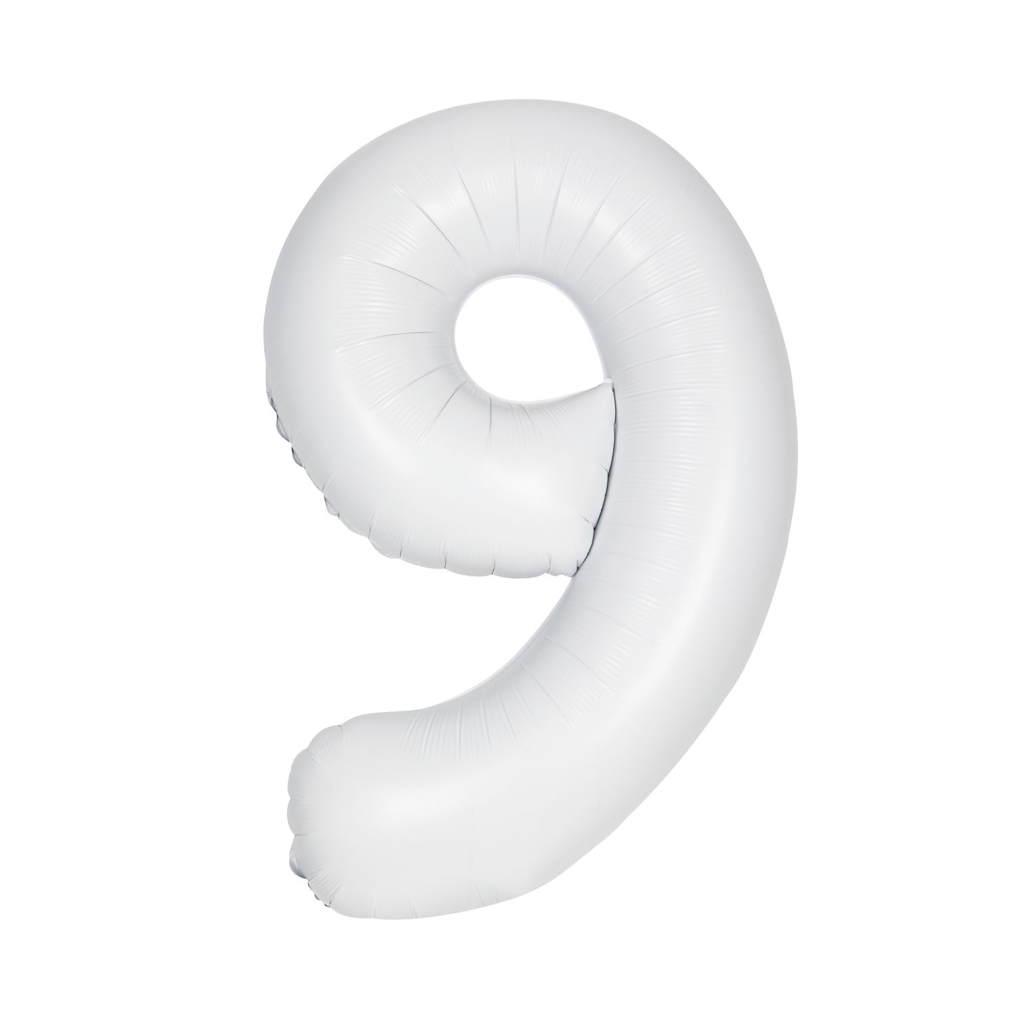 34" WHITE FOIL BALLOON NUMBER-9