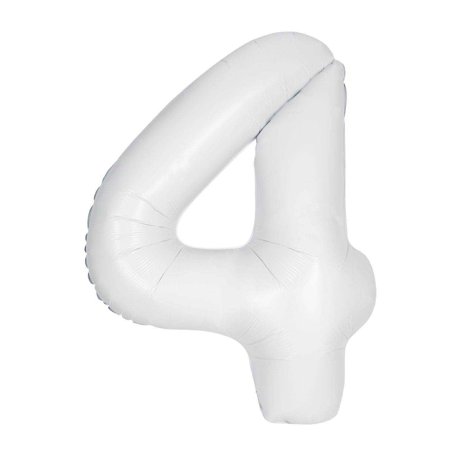 34" WHITE FOIL BALLOON NUMBER-4