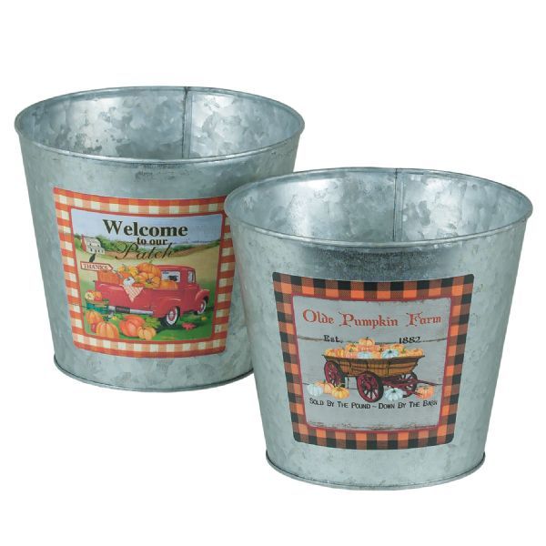 8.25" METAL CONTAINER W SUNFLOWERS