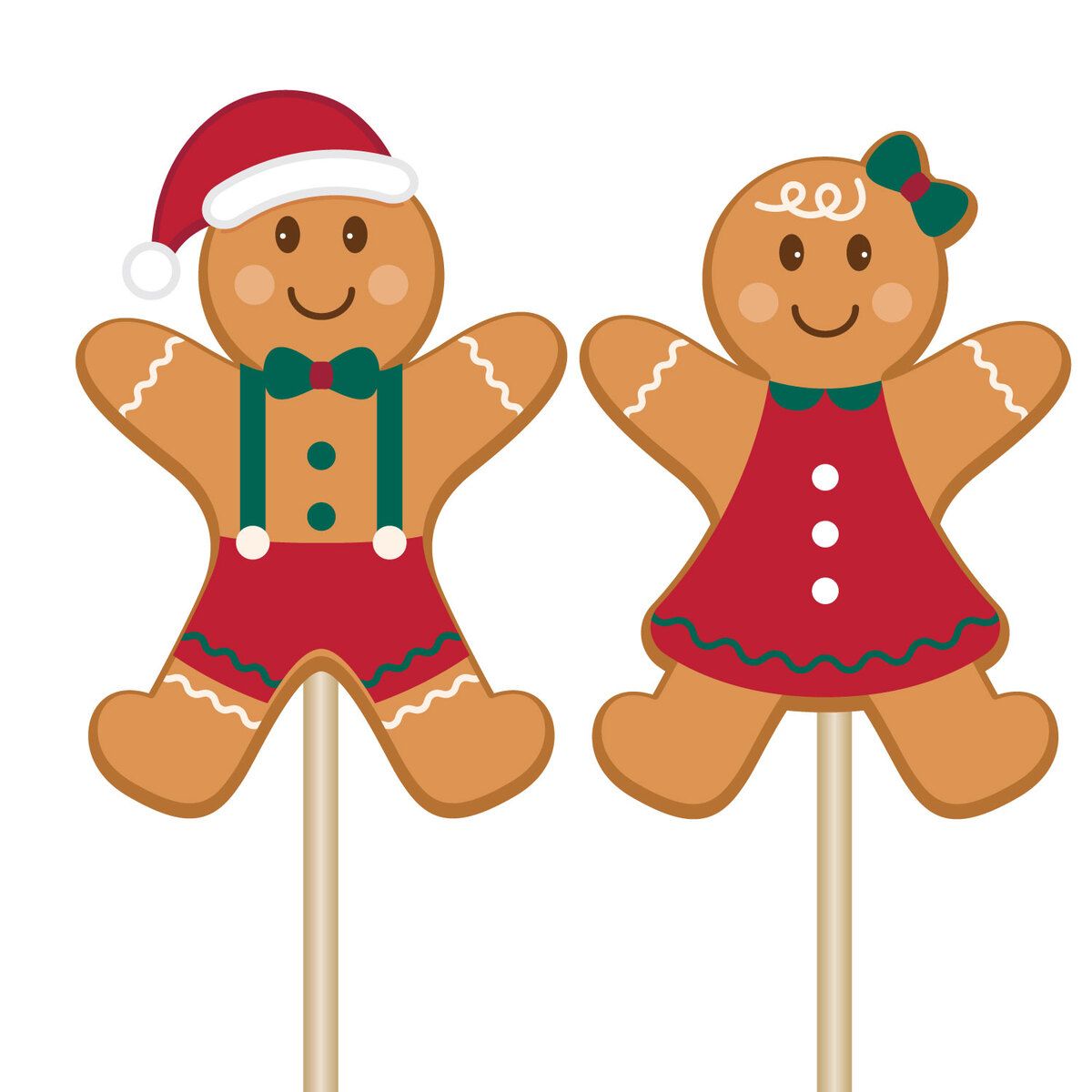 GINGERBREAD BOY OR GIRL 20" STICK, reg $1.19