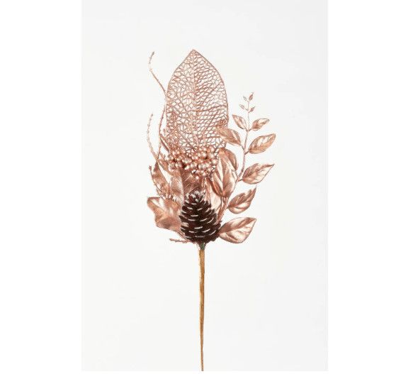 14" PINECONE BERRY LEAF ROSE GOLD reg  $2.99 30% off