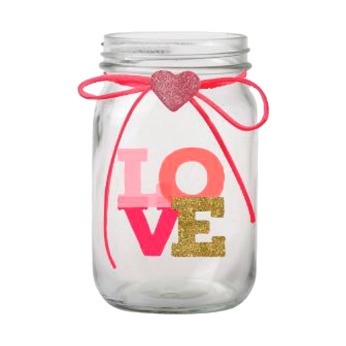 3" X 5" "LOVE " GLASS JAR, REG $3.99