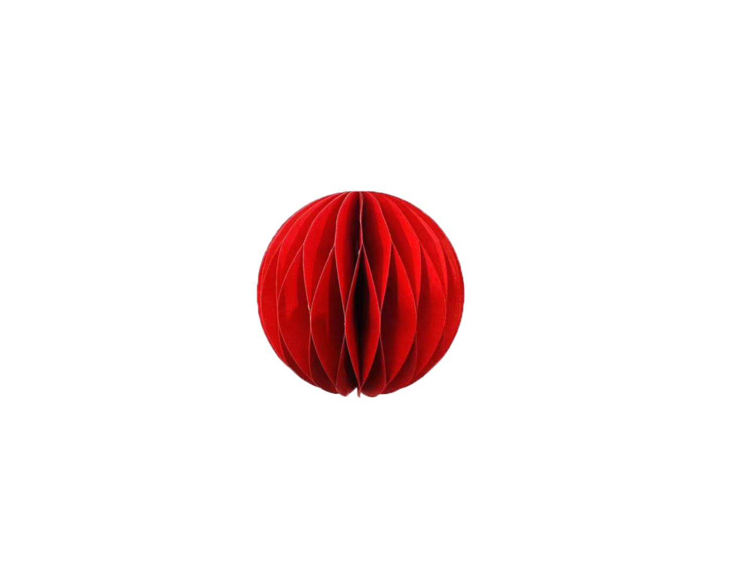 4” RED CHRISTMAS PAPER HONEYCOMB BALL