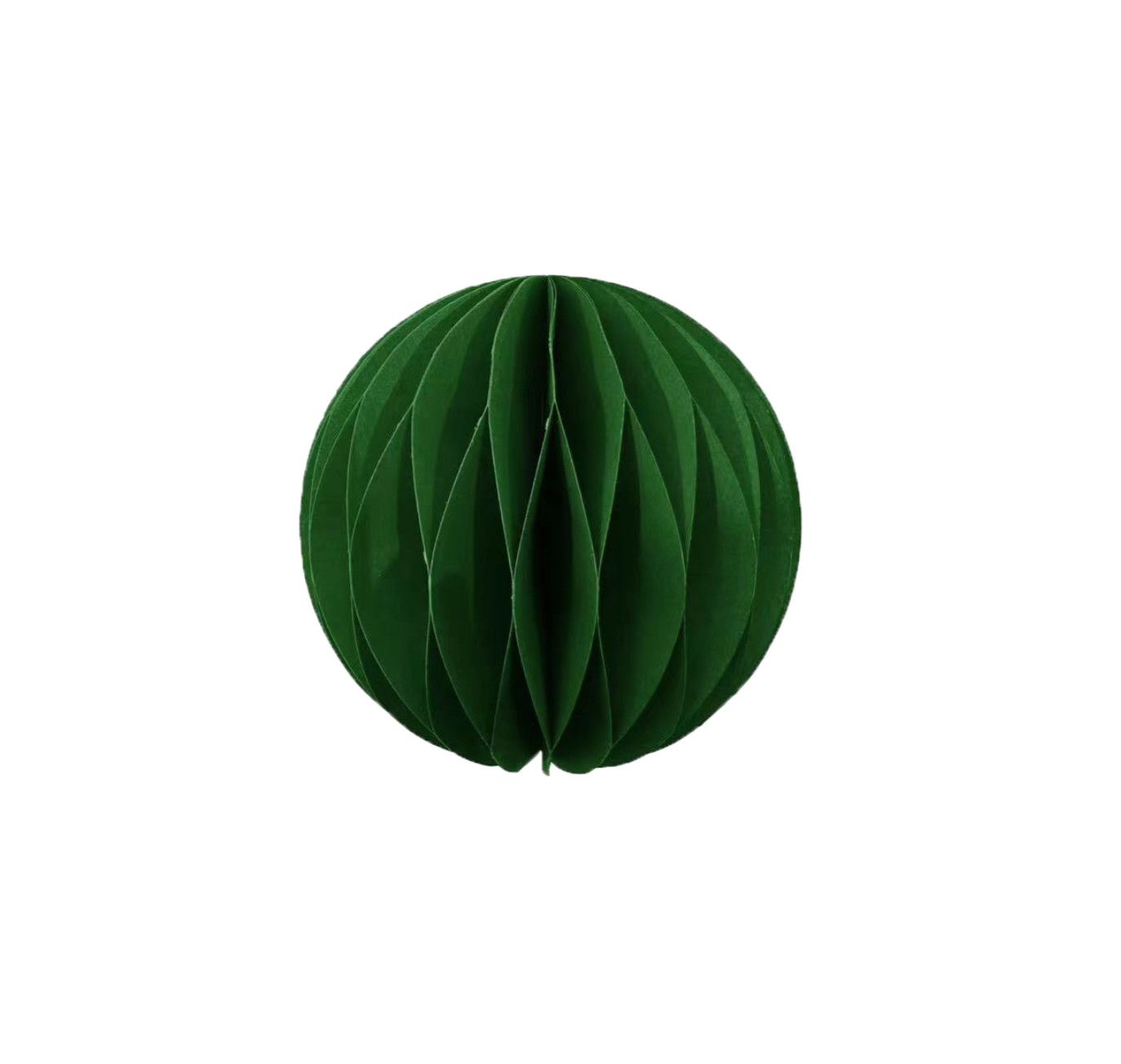 6”D GREEN CHRISTMAS PAPER HONEYCOMB BALL