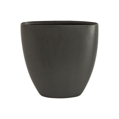 11.75”h x 5.5”  BLACK SASSO VASE (AD)