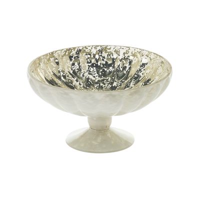 7"x 3.75”H CHIARA GLASS COMPOTE (AD)