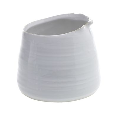 4.5"h x 5.5"WHITE Tegan Pot and Vase (AD)