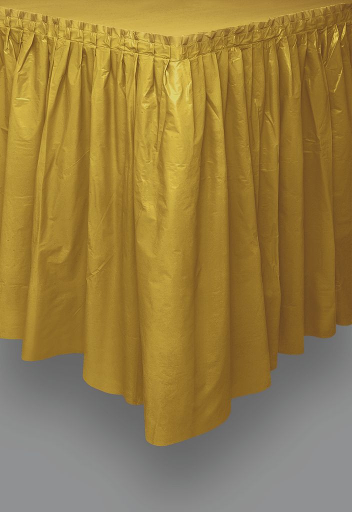 Plastic Tableskirt -Gold