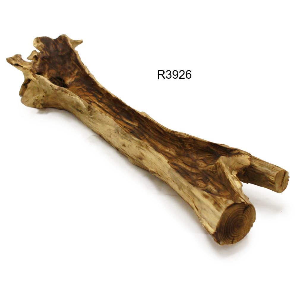 5"h x 37"L x 10"w DRIFTWOOD WOOD LOG PLANTER