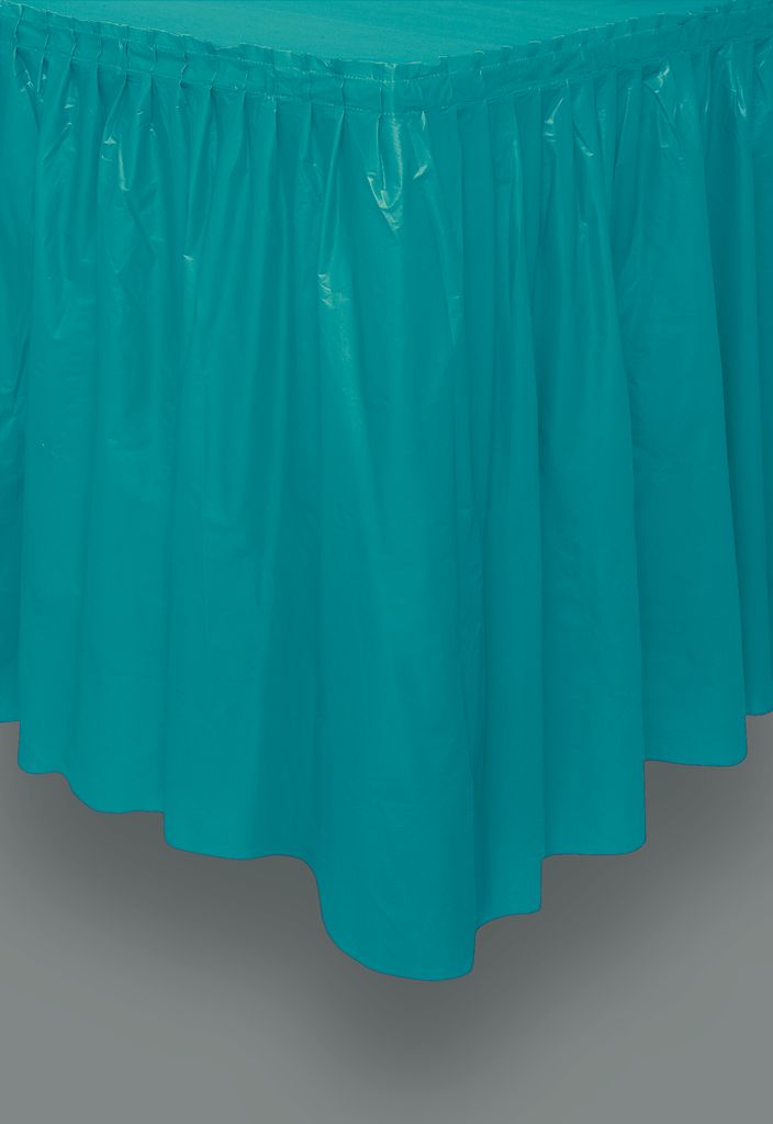 Plastic Tableskirt -Teal