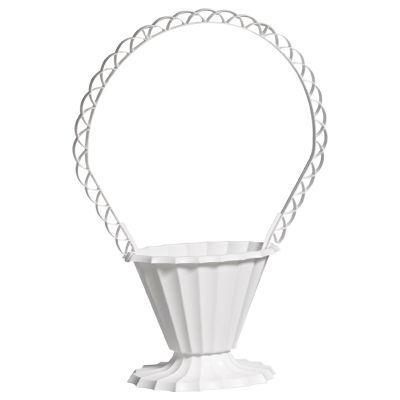 Fluted Basket - White