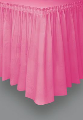 Plastic Tableskirt - Hot Pink
