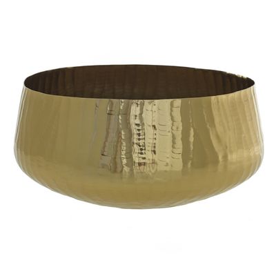 8"h x 16.5" GOLD METAL ROBERI BOWL