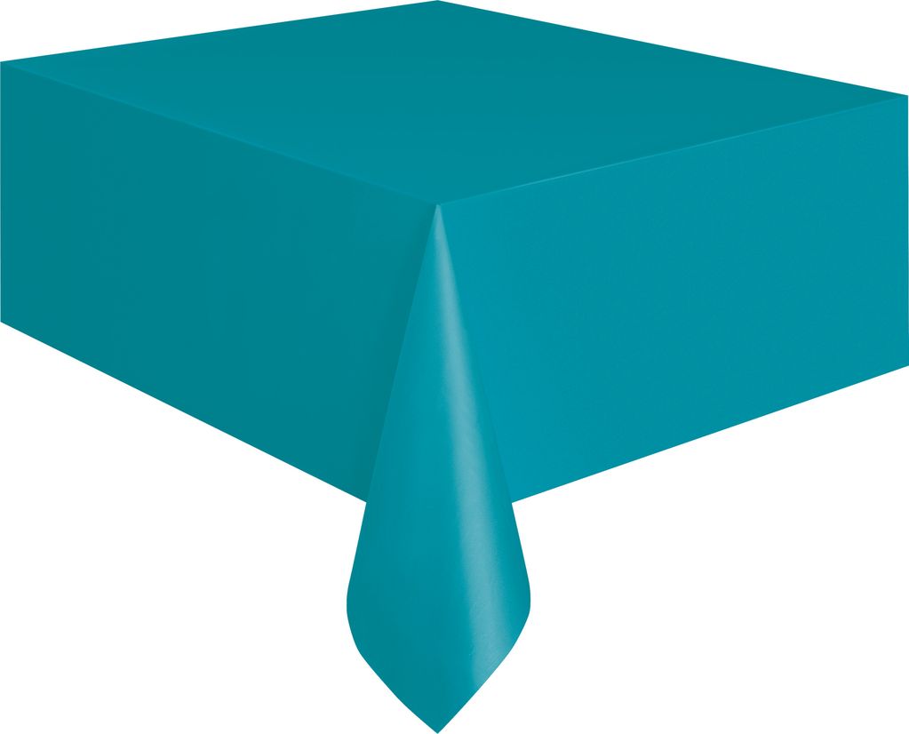 Plastic Tablecover 54""x108"" -Teal