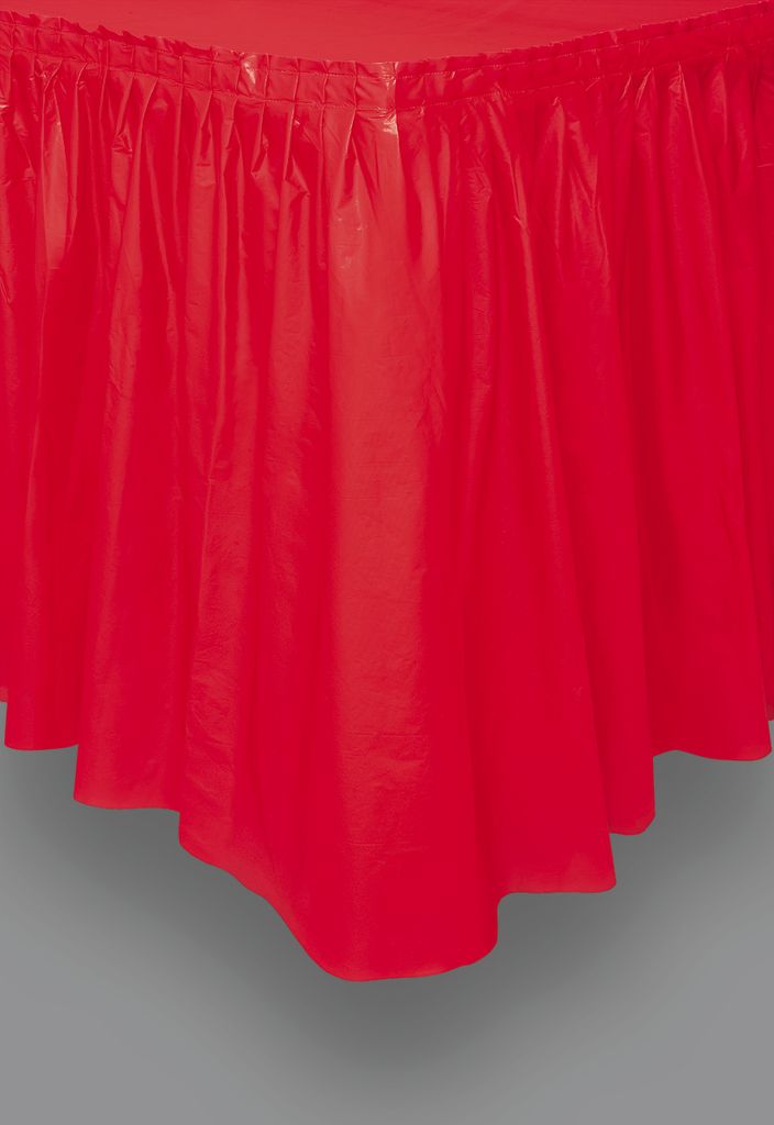 Plastic Tableskirt - Red