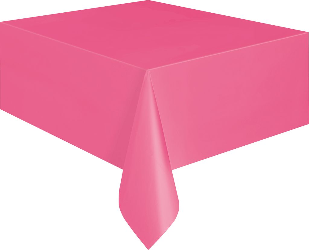 Plastic Tablecover 54""x108"" -Hot Pink