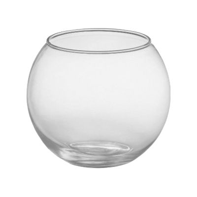 6"D Rose Bowl - Crystal FISH/BUBBLE BOWL