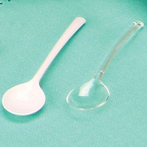 4’’ WHITE MINI DESSERT SPOON, 42 PCS