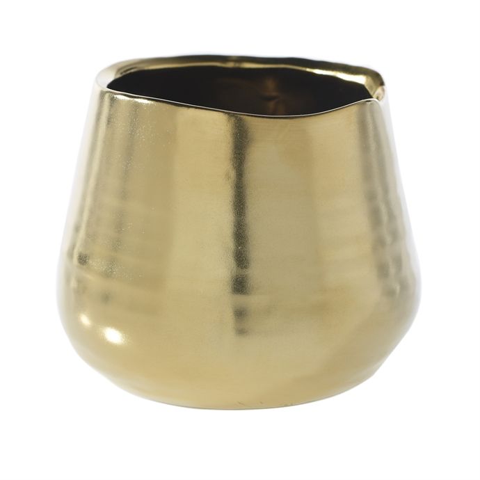 3.25" x 3"h GOLD Tegan Pot and Vase (AD)