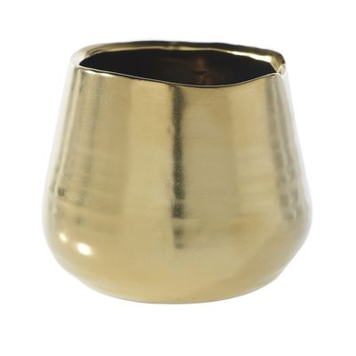 3.25" x 3"h GOLD Tegan Pot and Vase (AD)
