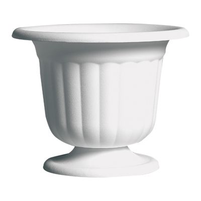 9 5/8"h x 10.88" Pedestal Urn - White